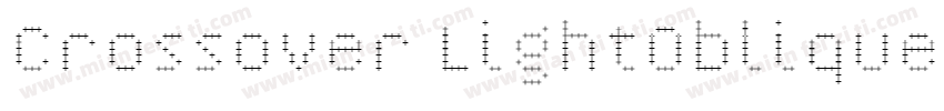 Crossover LightOblique字体转换